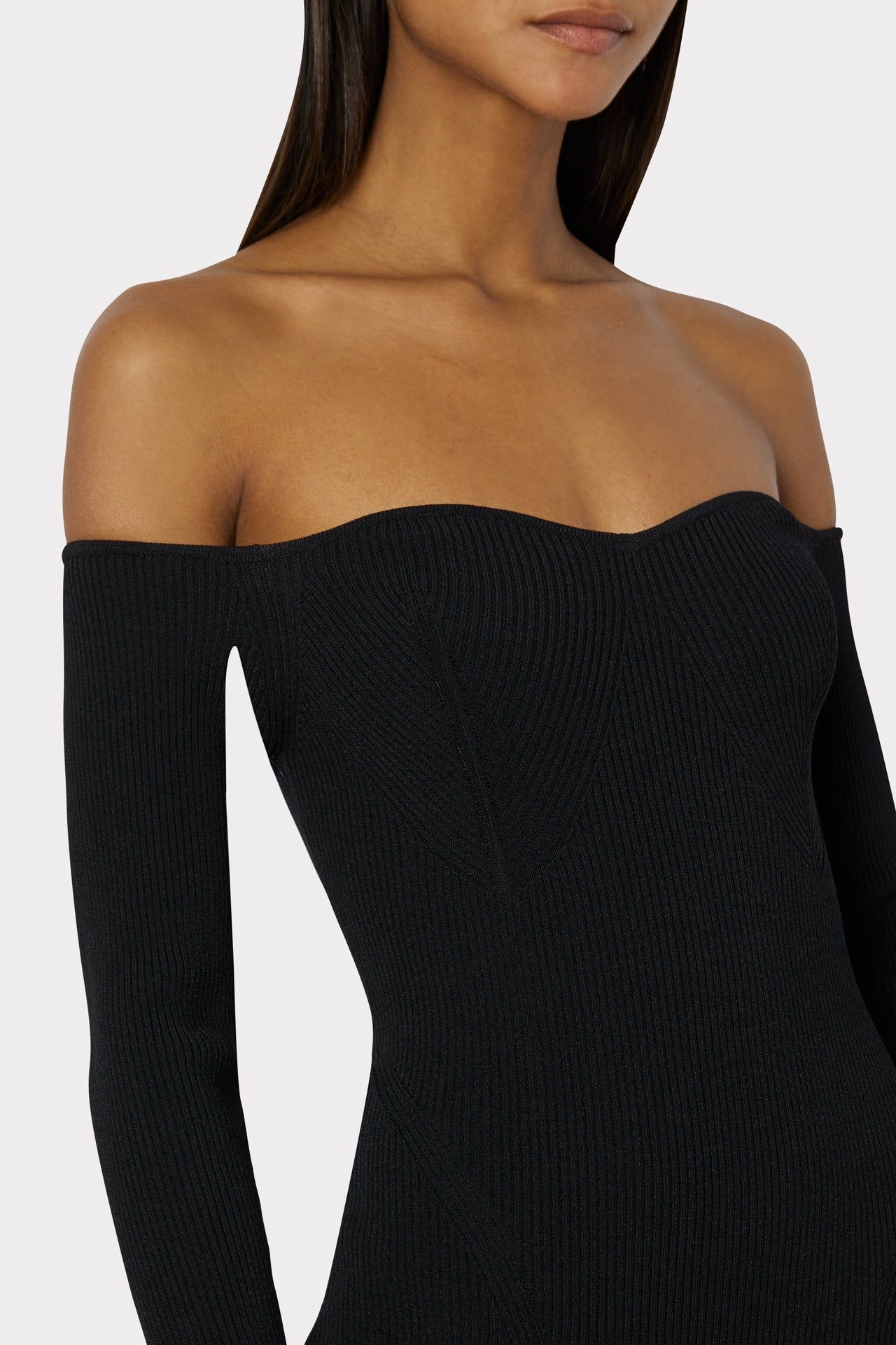 Knit Bustier Off The Shoulder Dress sold by Milly product image thumbnail 3