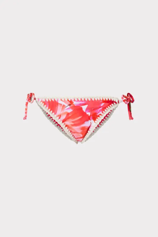 Brushstroke Floral Mika Bikini Bottom sold by Milly