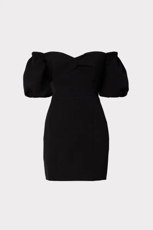 Vera Off The Shoulder Cady Dress sold by Milly