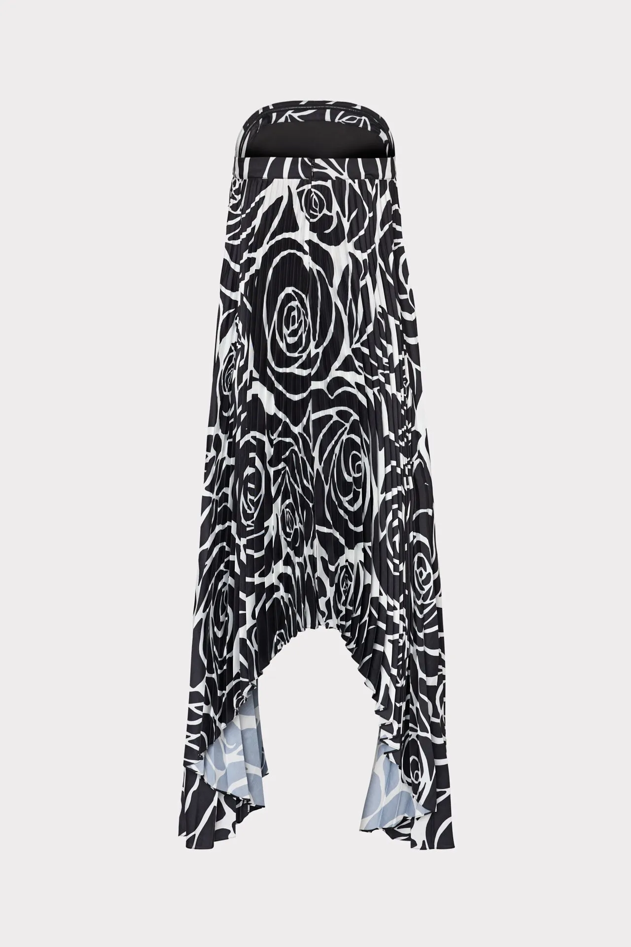 Nava Black Rose Strapless Pleated Dress sold by Milly product image thumbnail 4