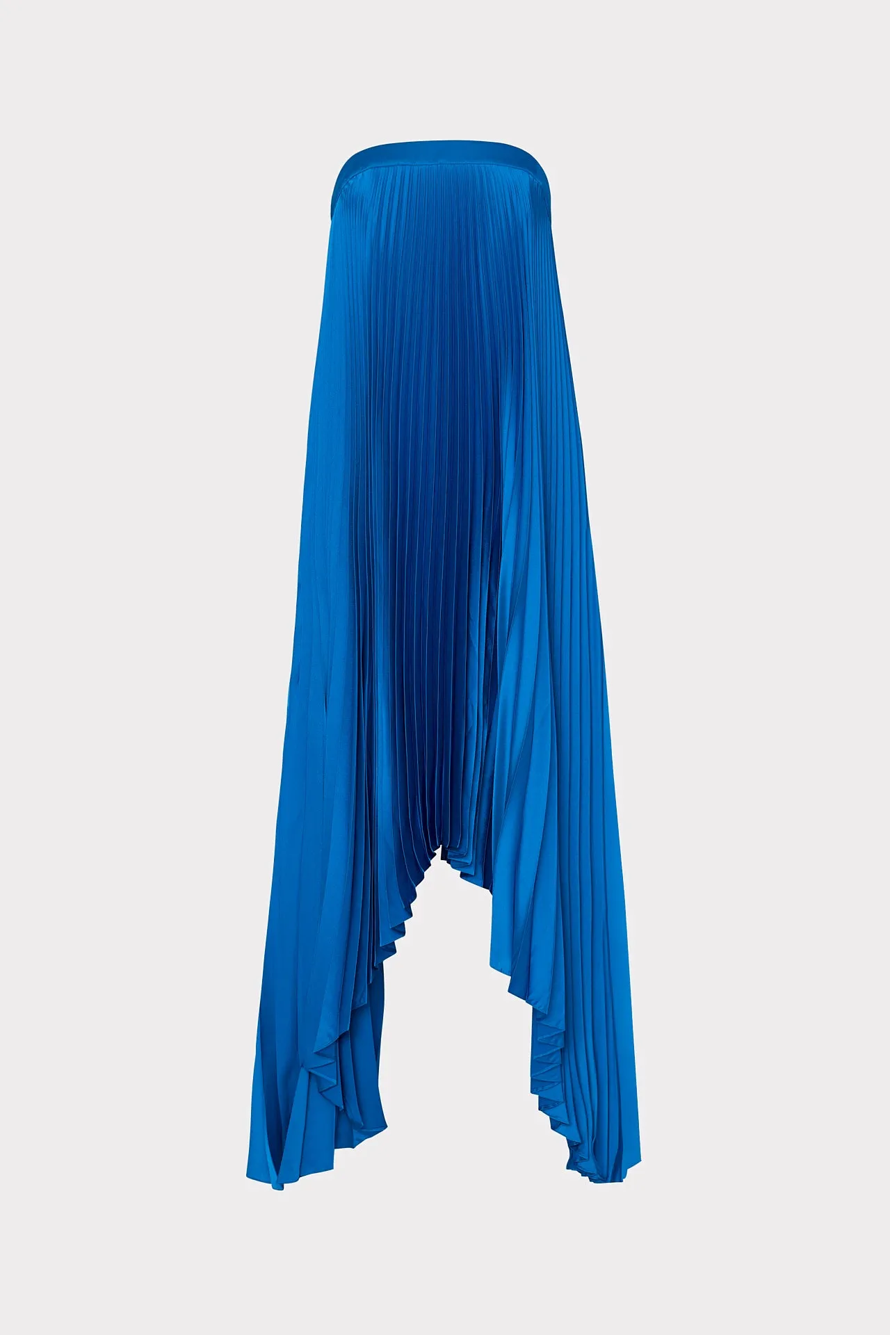 Jordyn Satin Pleated Strapless Dress sold by Milly