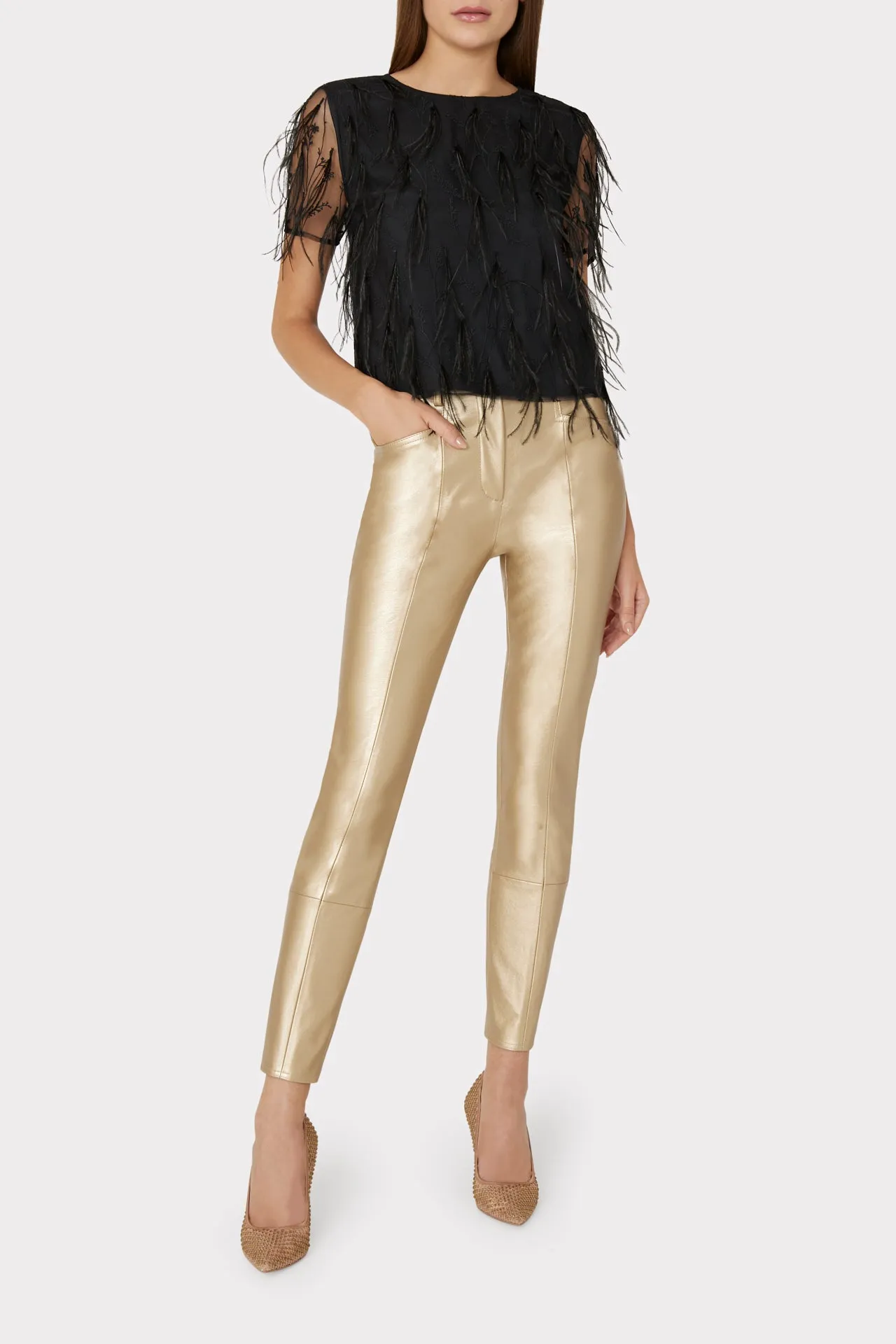 Rava Feather Tee sold by Milly product image thumbnail 2