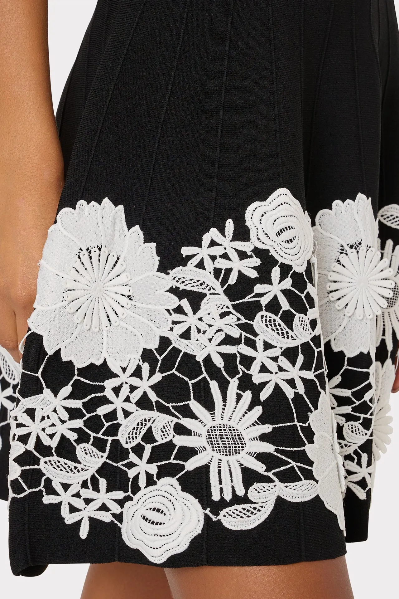 Sleeveless Lace Trim Fit And Flare Dress sold by Milly product image thumbnail 3