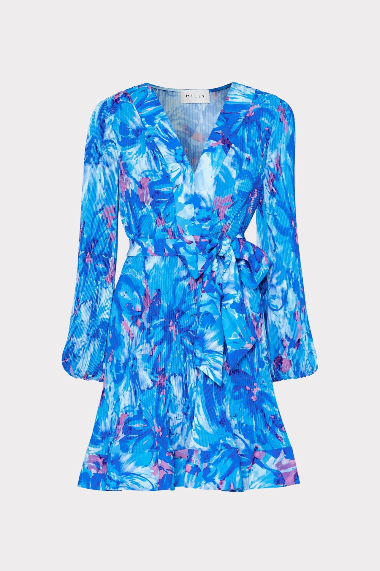 Liv Painted Brushstroke Pleated Dress sold by Milly