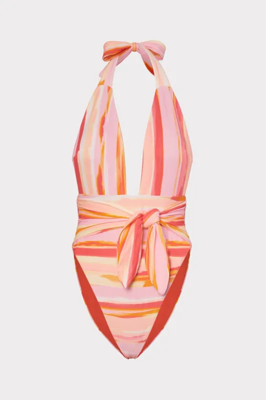 Sunset Stripe One Piece sold by Milly