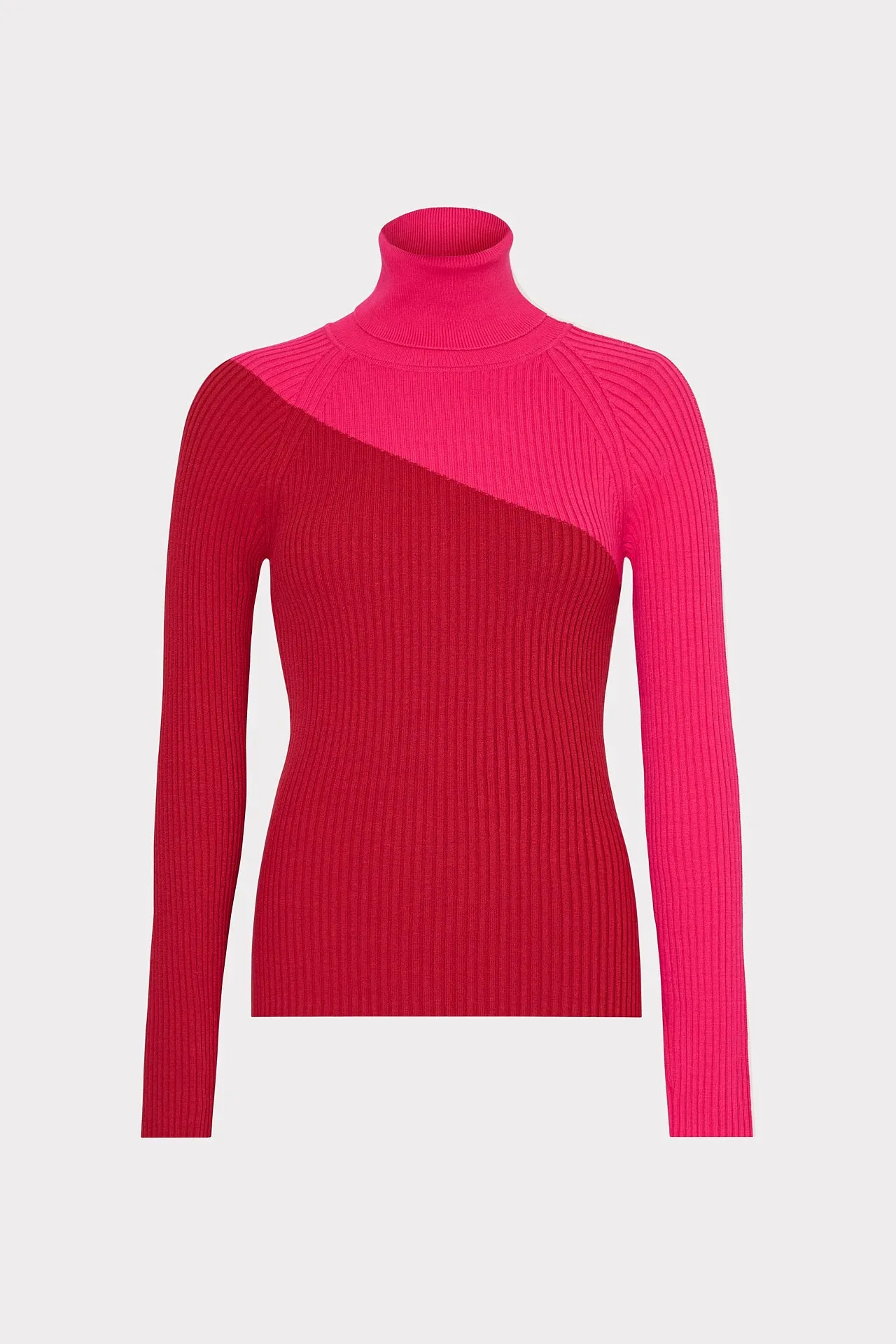 Kenna Color Block Turtleneck Sweater sold by Milly