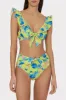 Floating Cosmos Front Tie Bikini Bottom sold by Milly