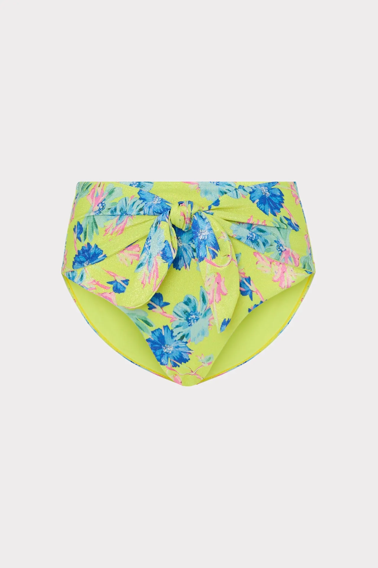 Floating Cosmos Front Tie Bikini Bottom sold by Milly