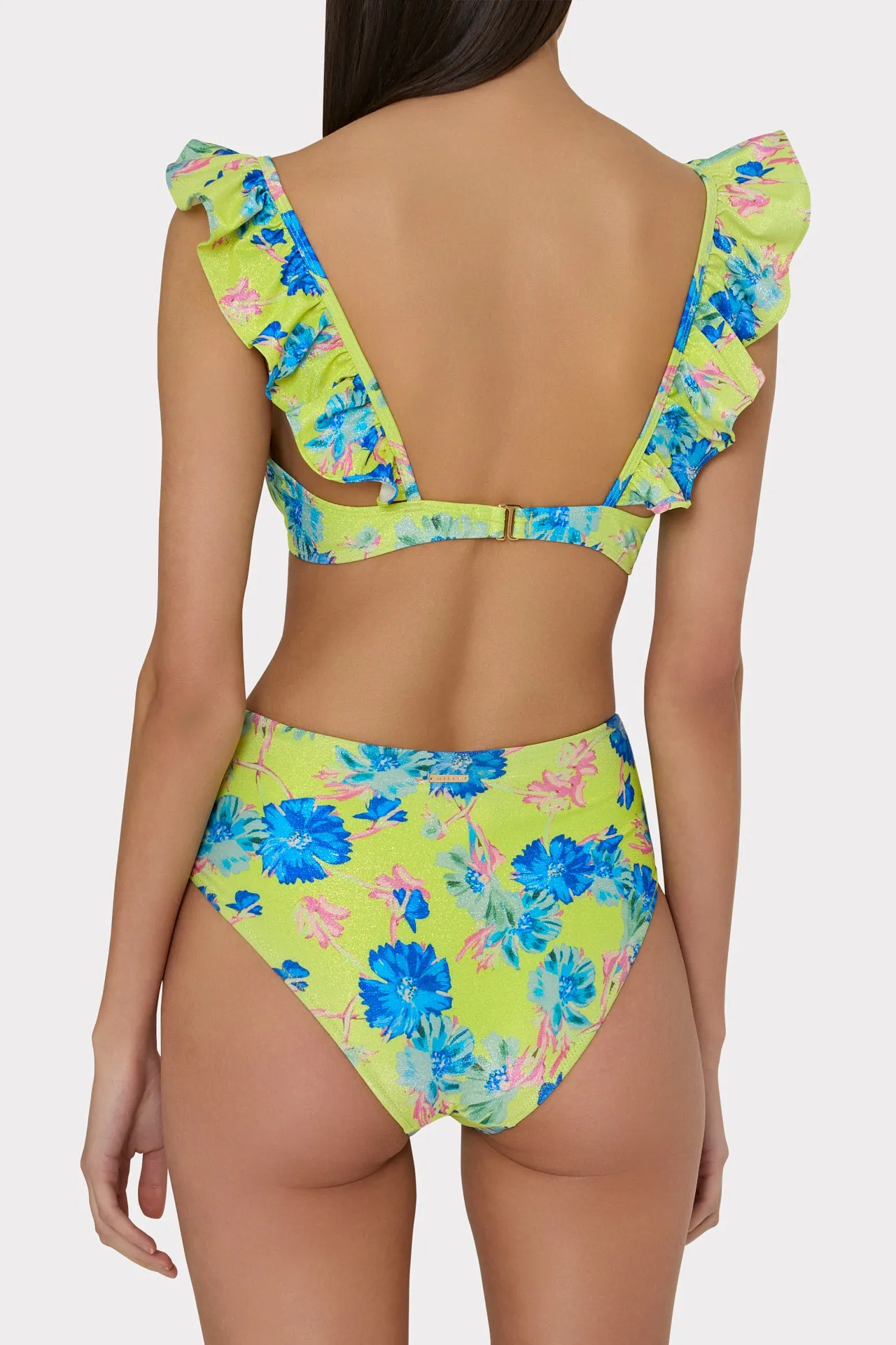Floating Cosmos Front Tie Bikini Bottom sold by Milly product image thumbnail 3