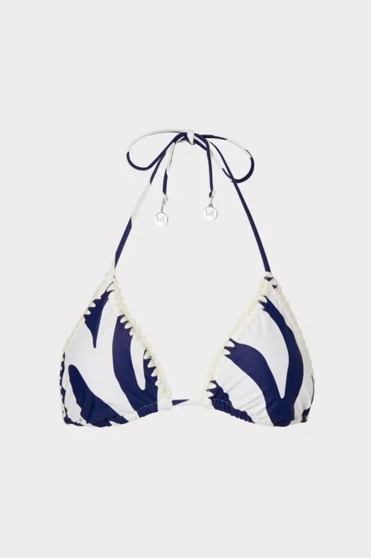 Zebra Print Mika Triangle Top sold by Milly