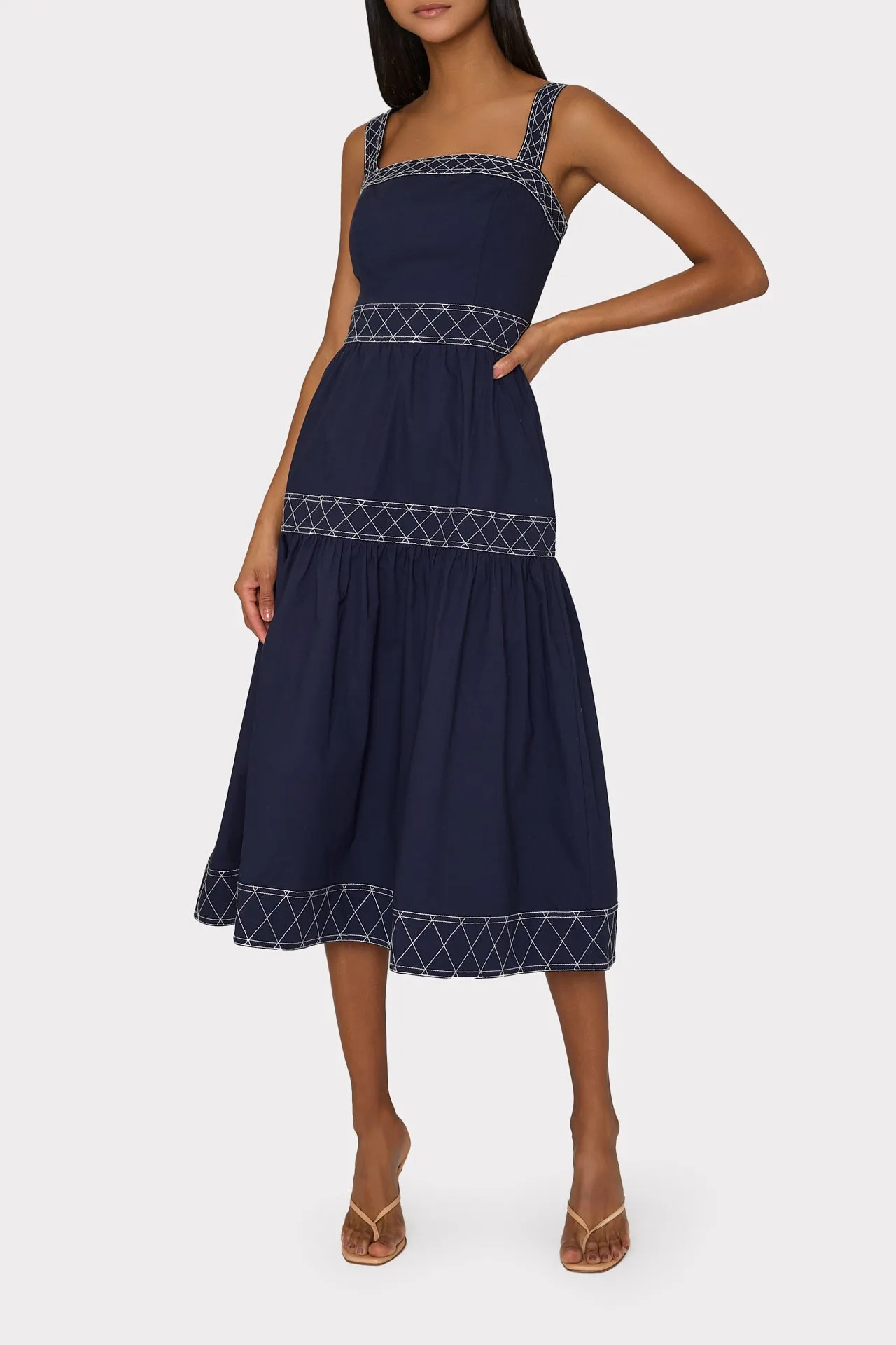 Annette Poplin Midi Dress sold by Milly product image thumbnail 2