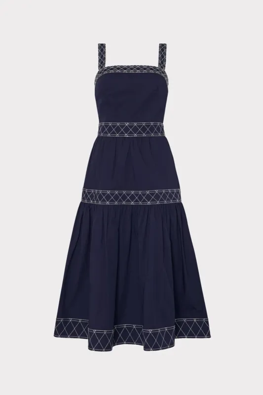 Annette Poplin Midi Dress sold by Milly