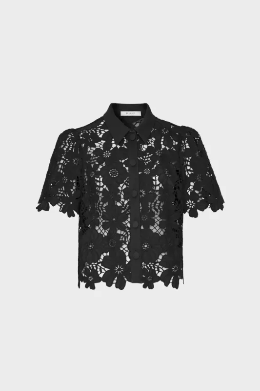 Addison Roja Lace Top sold by Milly