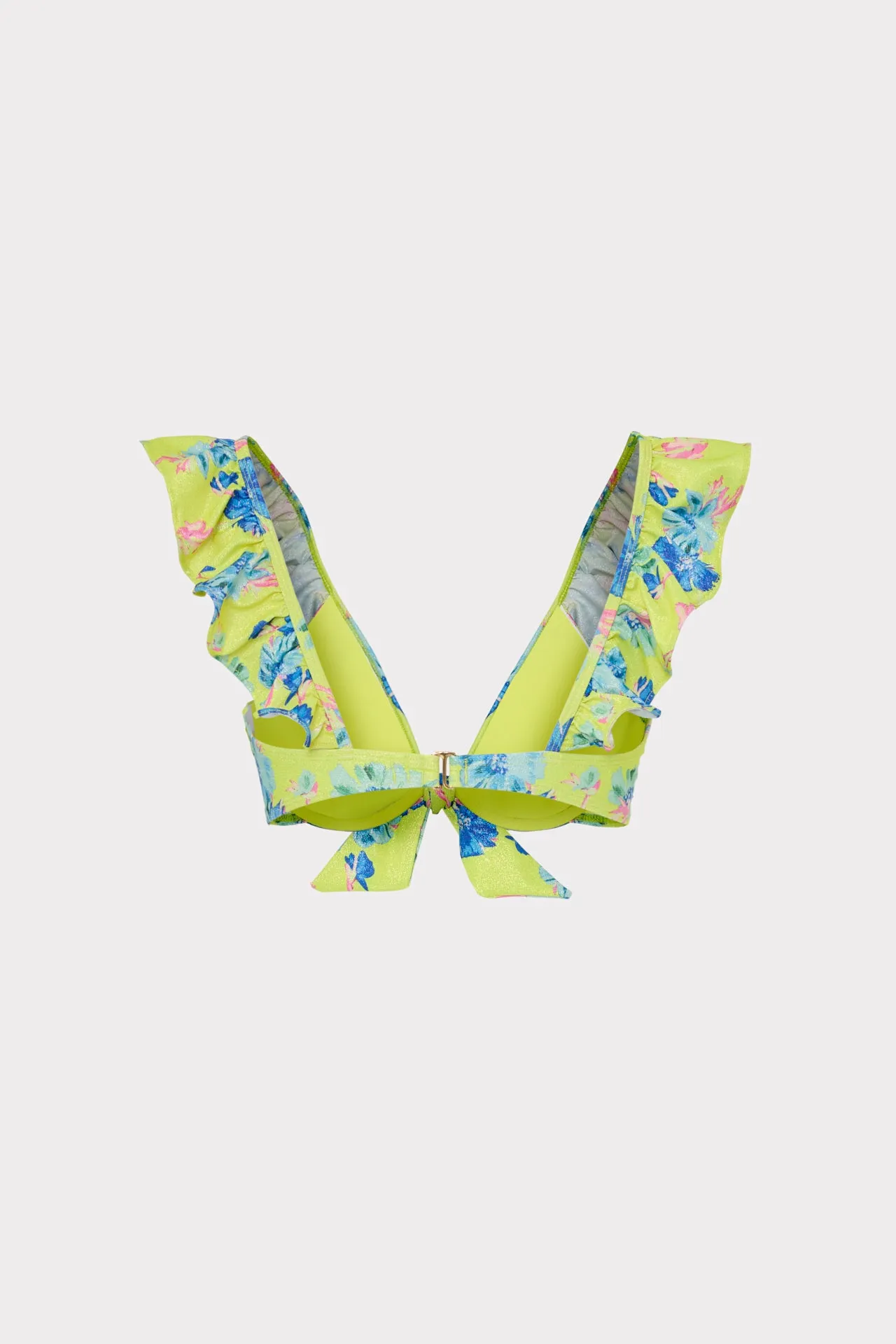 Floating Cosmos Ruffle Bikini Top sold by Milly product image thumbnail 4