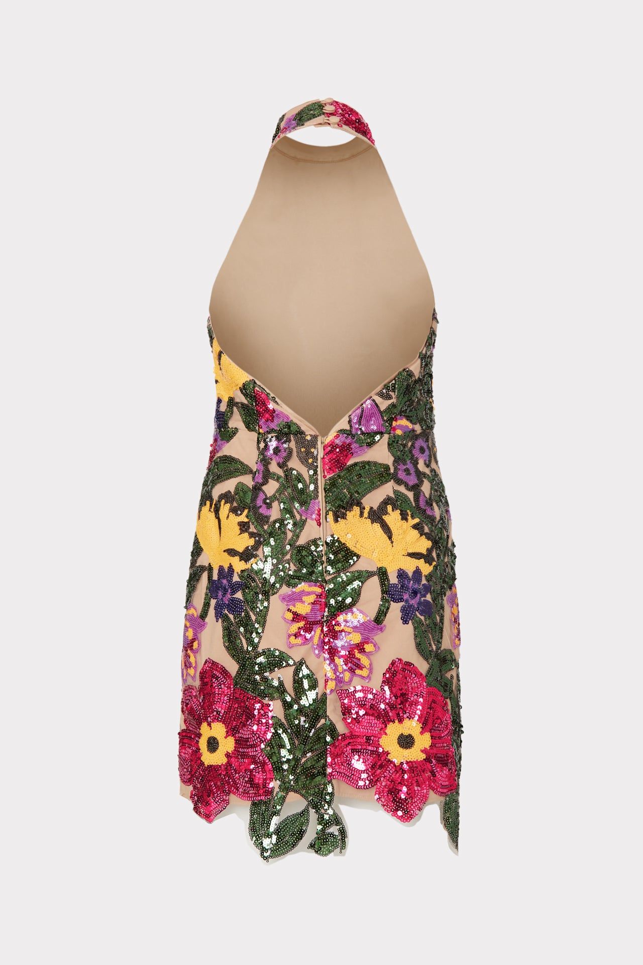 Hariet Floral Sequin Halter Dress sold by Milly product image thumbnail 4