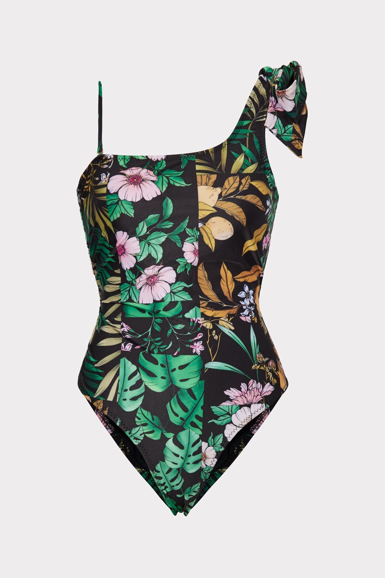 Jungle Tile Maddie One Shoulder One Piece sold by Milly