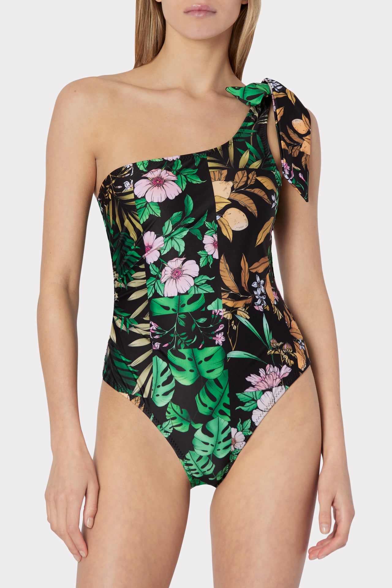 Jungle Tile Maddie One Shoulder One Piece sold by Milly product image thumbnail 2