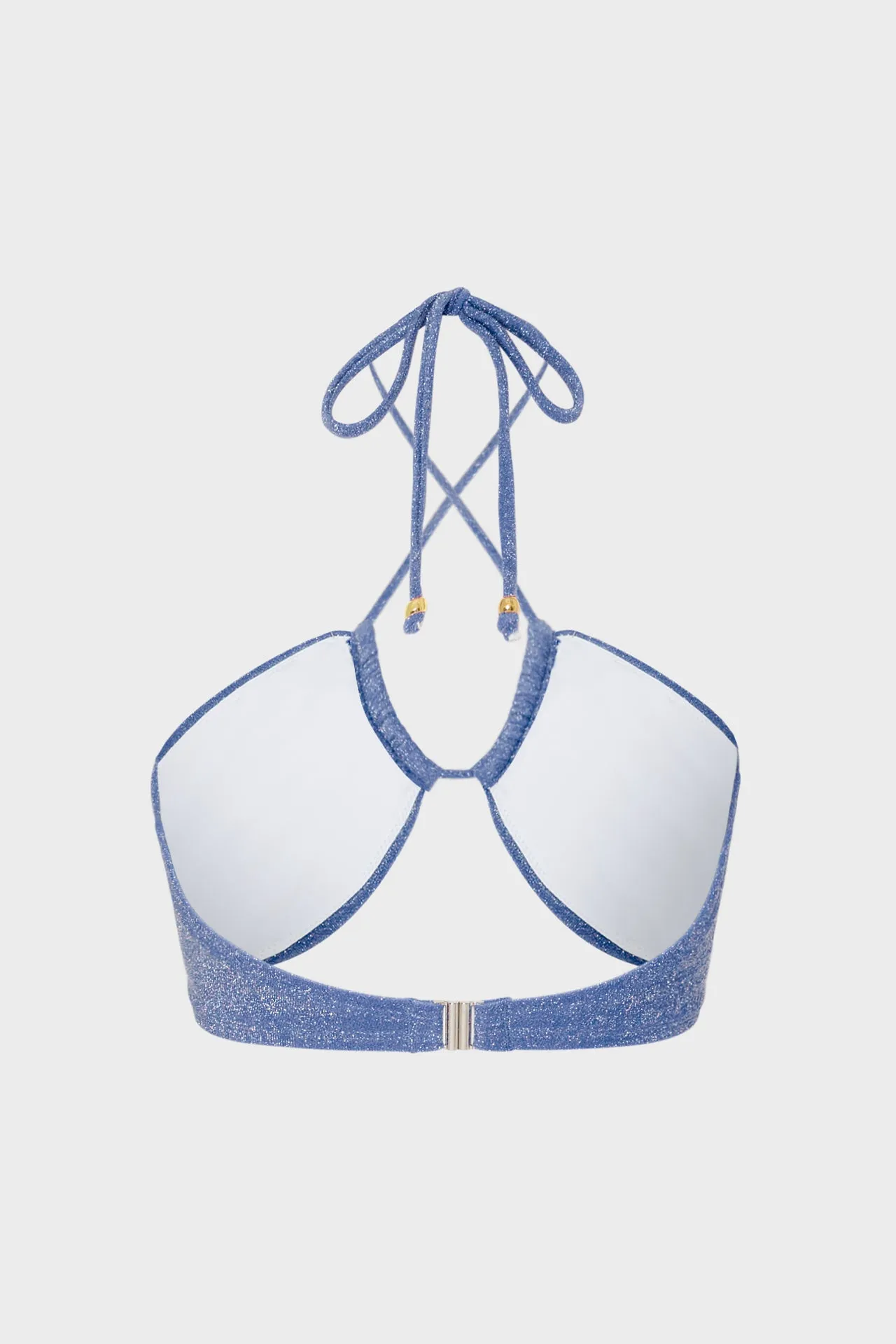 Shimmer Halter Bikini Top sold by Milly product image thumbnail 4