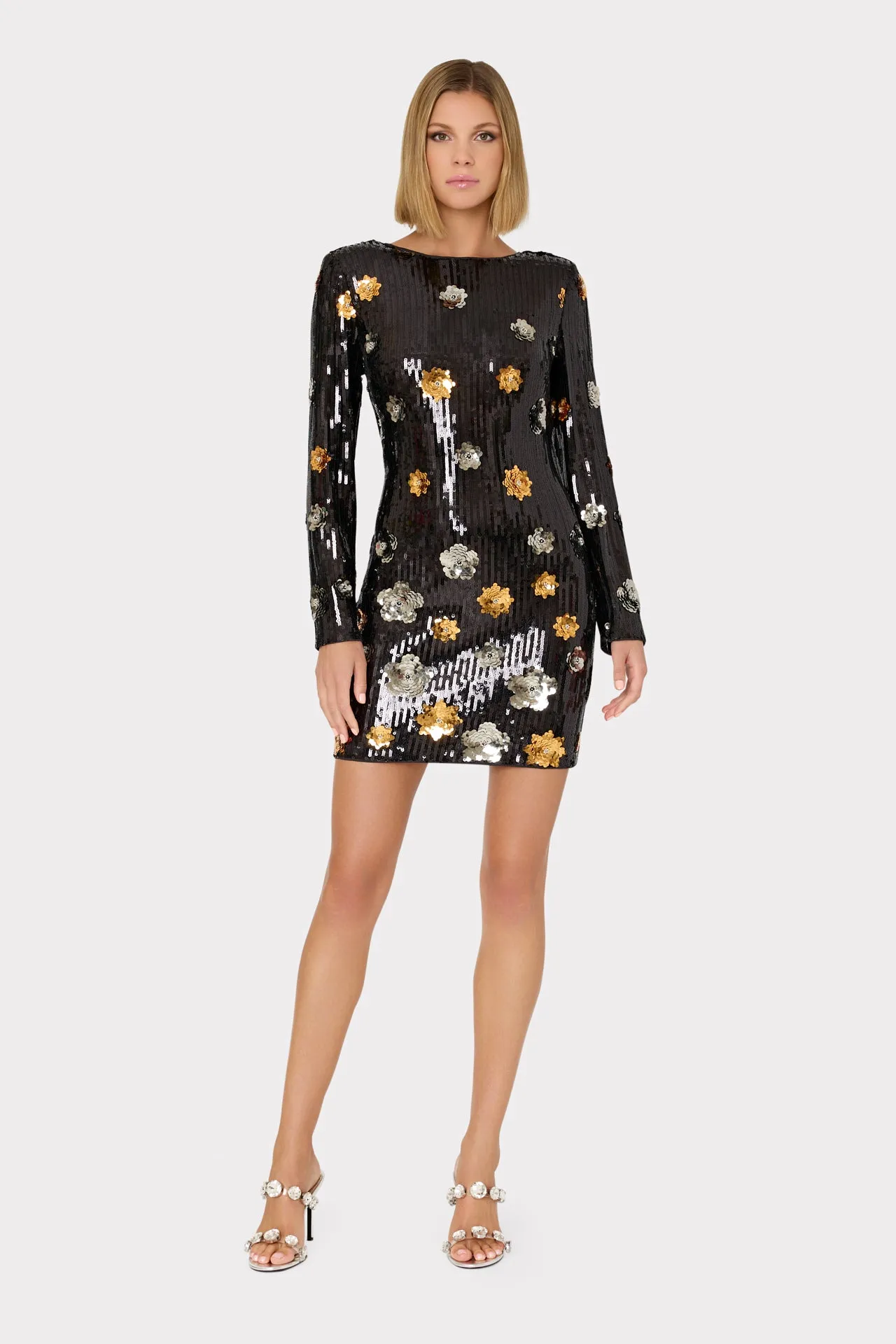 Selene 3D Floral Sequins Dress sold by Milly product image thumbnail 2