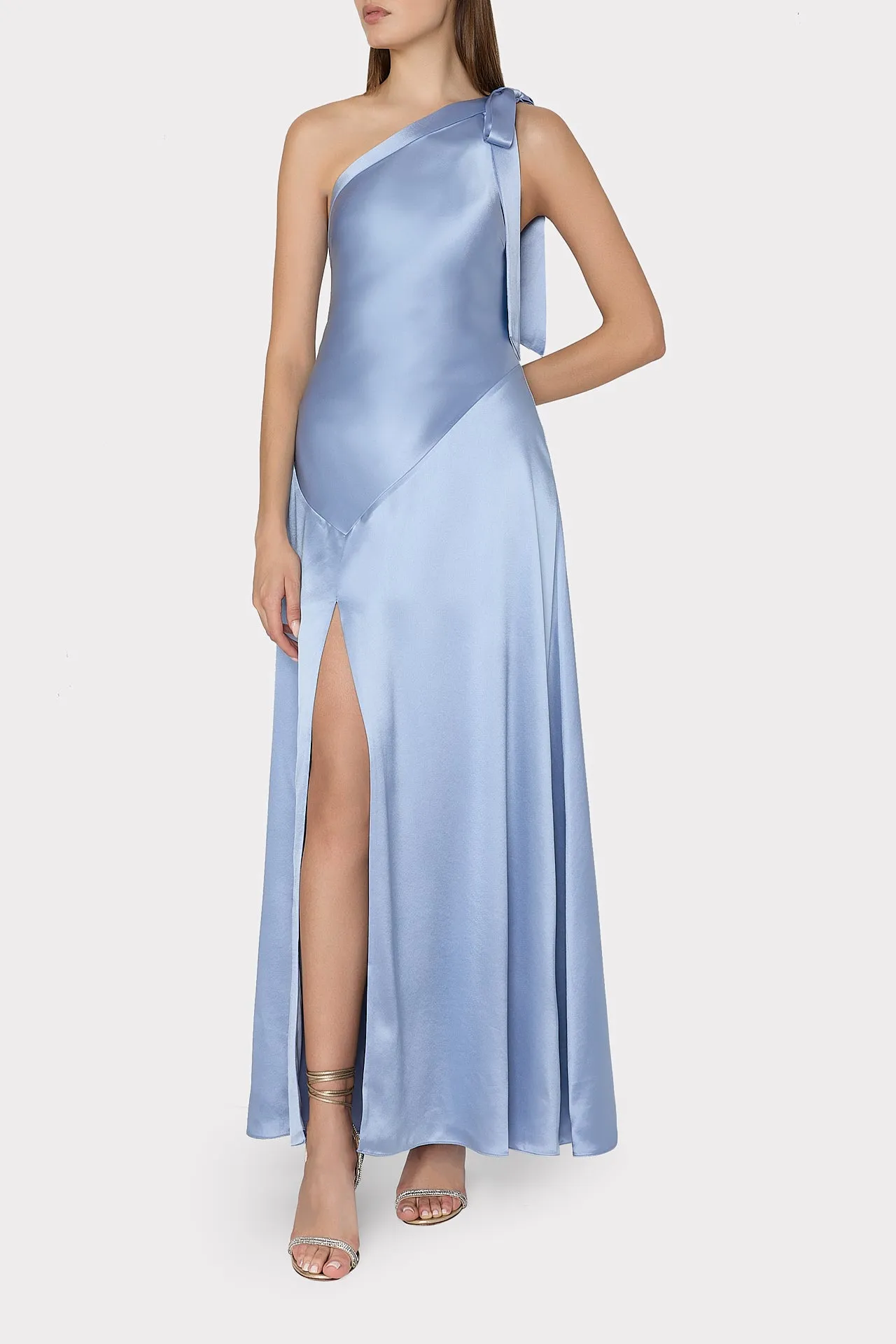 Eleni Hammered Satin Gown sold by Milly product image thumbnail 2