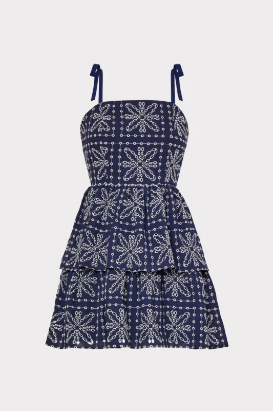 Easton Tile Eyelet Dress sold by Milly