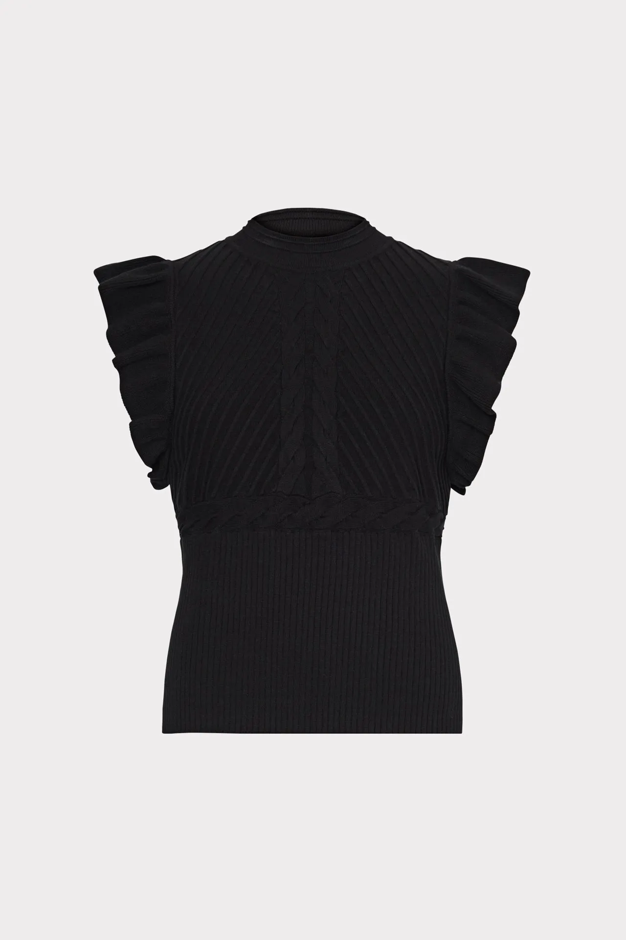 Kamila Flutter Sleeve Knit Top sold by Milly