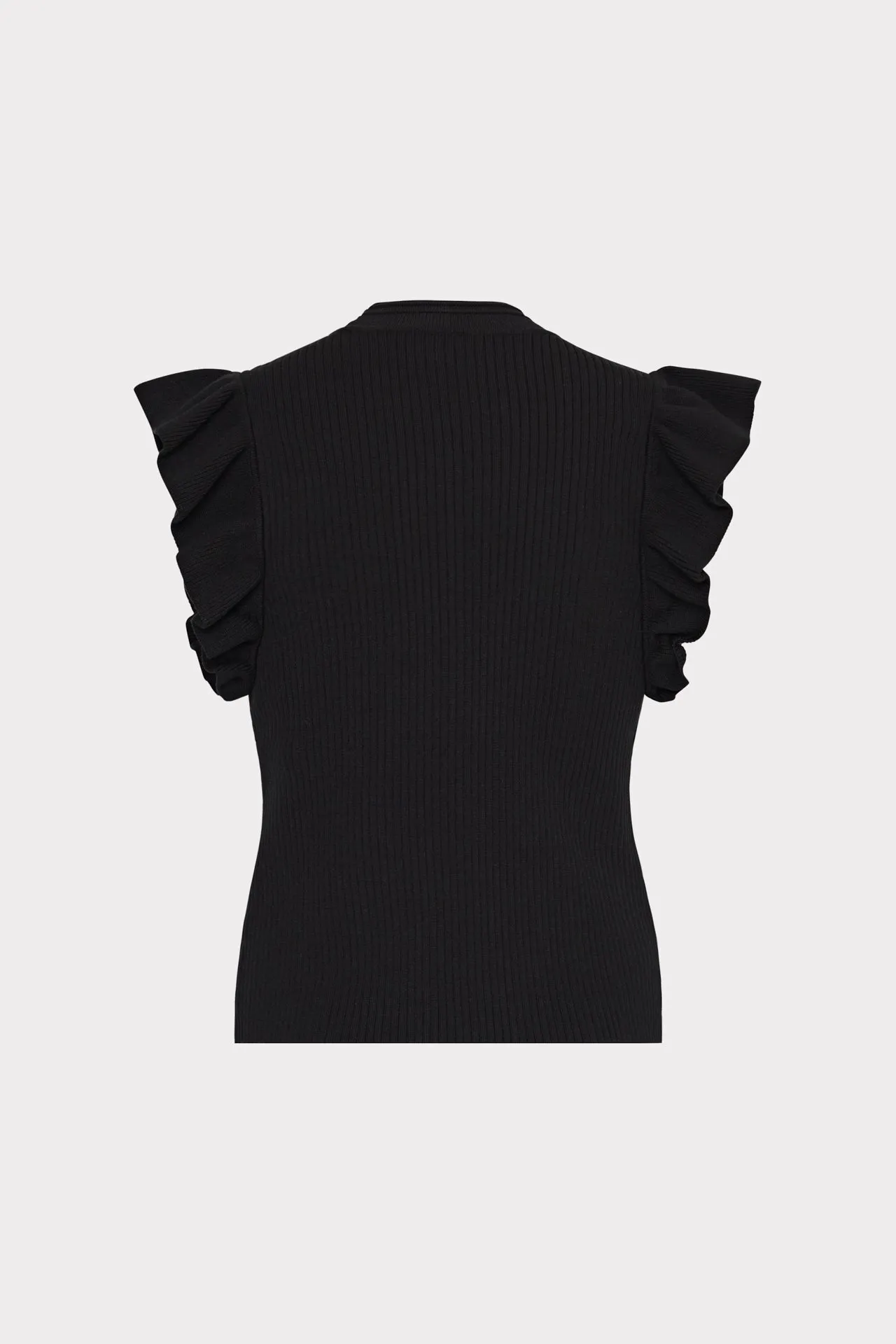 Kamila Flutter Sleeve Knit Top sold by Milly product image thumbnail 4