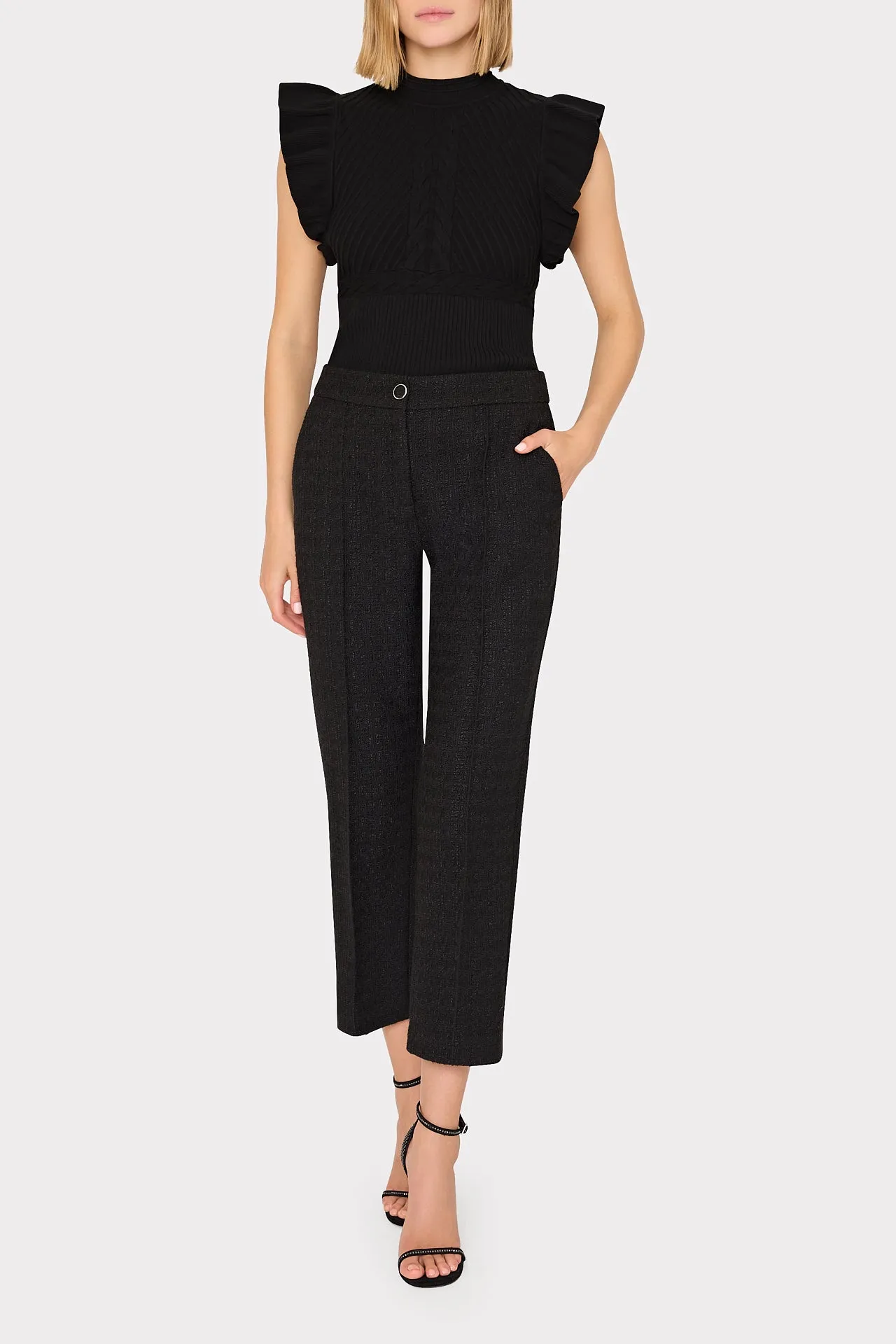 Kamila Flutter Sleeve Knit Top sold by Milly product image thumbnail 2