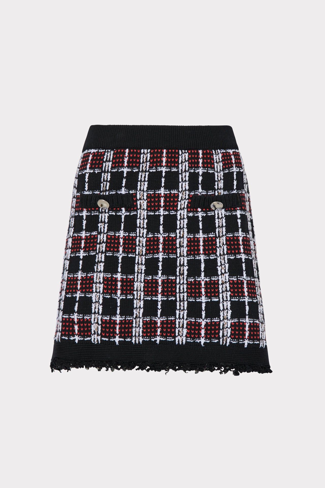 Textured Plaid Mini Skirt sold by Milly