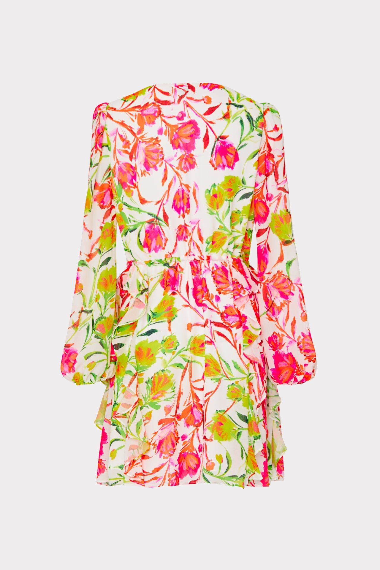 Nora Neon Botanical Ruffle Dress sold by Milly product image thumbnail 4