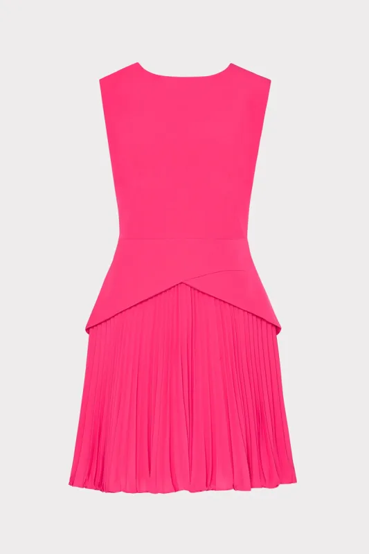 Haddy Pleated Mini Dress sold by Milly