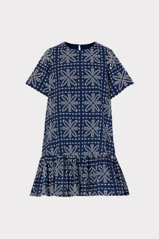 Brynn Tile Eyelet Dress sold by Milly