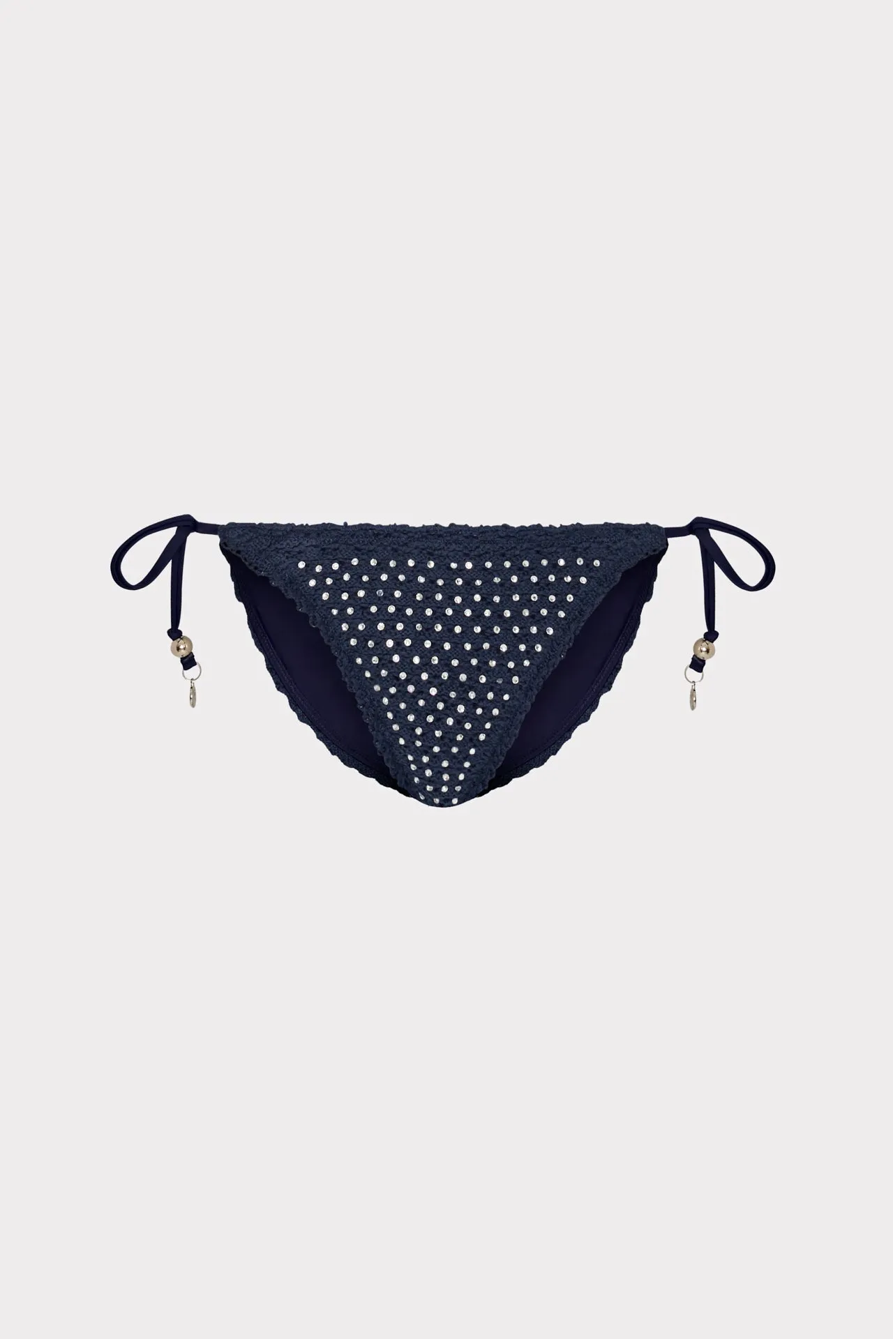Glimmer String Bikini Bottom With Crystal Applique sold by Milly