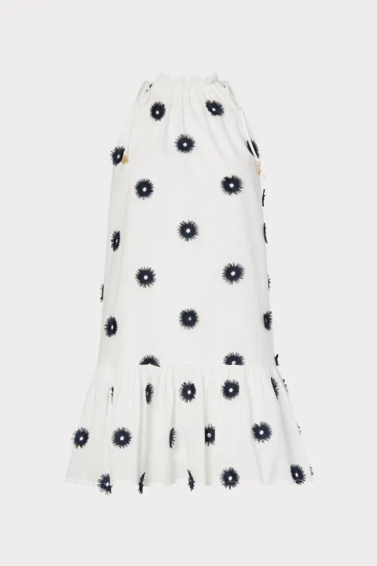 Flora Pom Pom Embroidered Dress sold by Milly