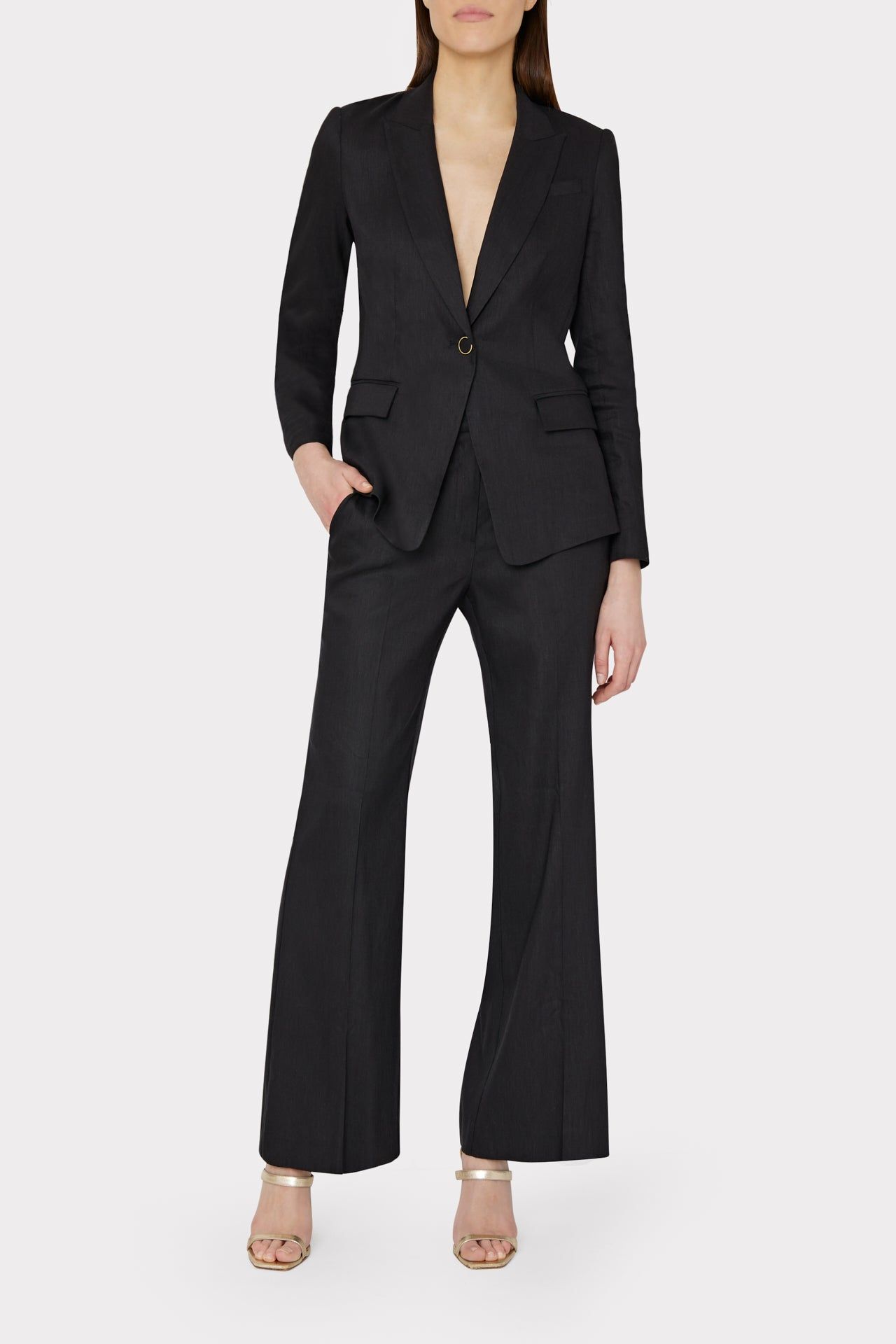 Avery Linen Blazer sold by Milly product image thumbnail 3