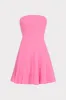 Cameron Solid Linen Strapless Dress sold by Milly