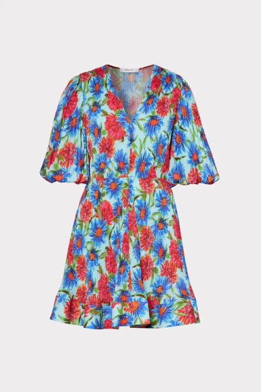 Elle Painted Dahlia Pleated Dress sold by Milly