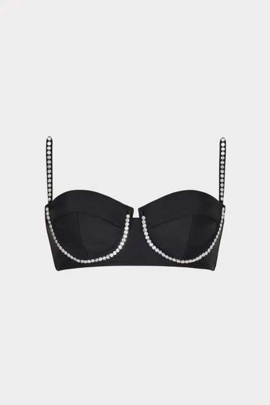 Heat Set Embellishment Bikini Top made by Milly