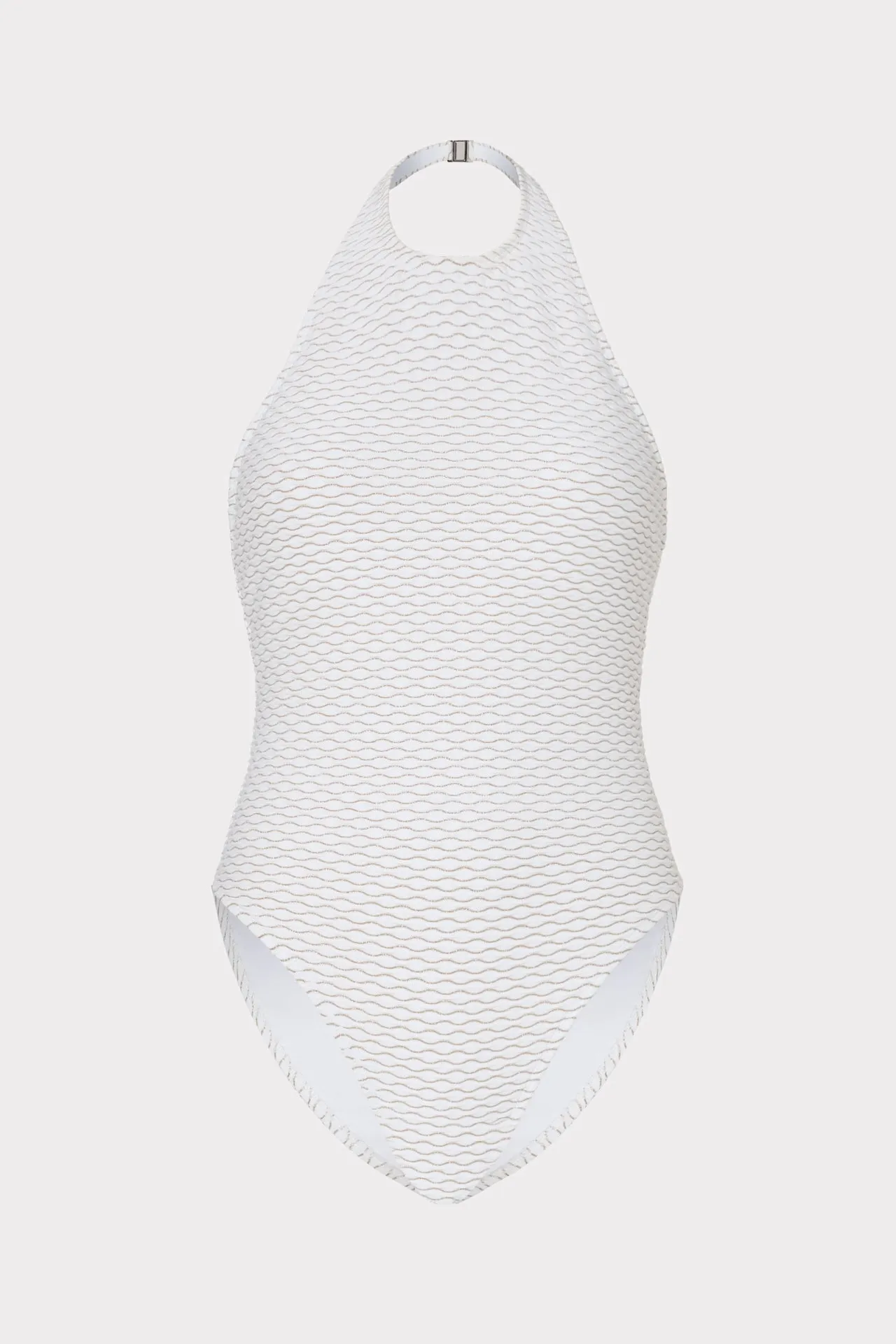 Jackie Textured Waves Halter One Piece sold by Milly