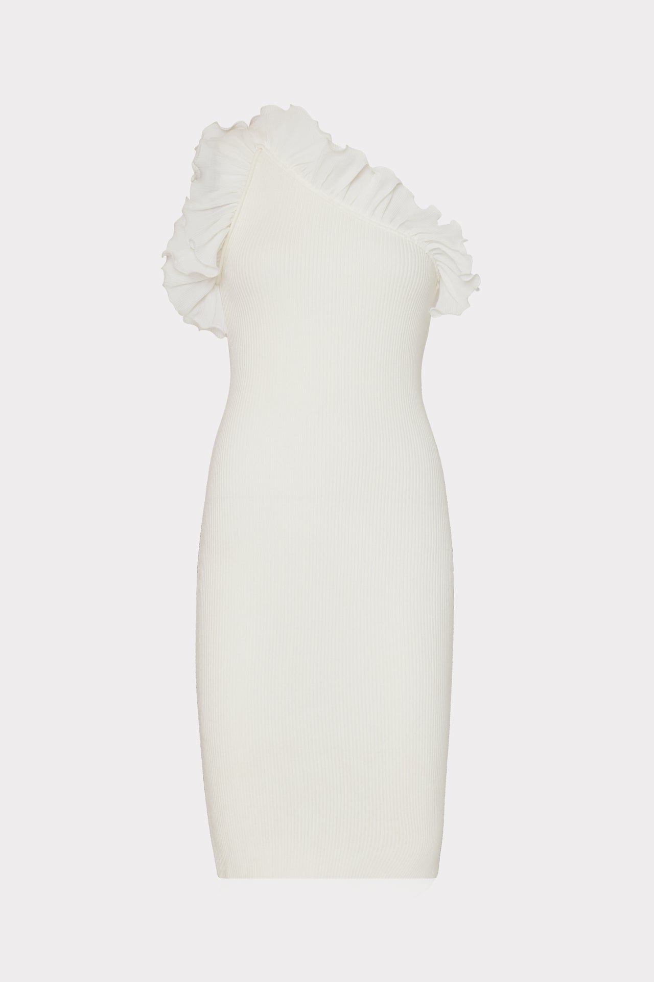 Scallop Ruffle One Shoulder Dress sold by Milly