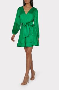 Liv Satin Pleated Dress sold by Milly