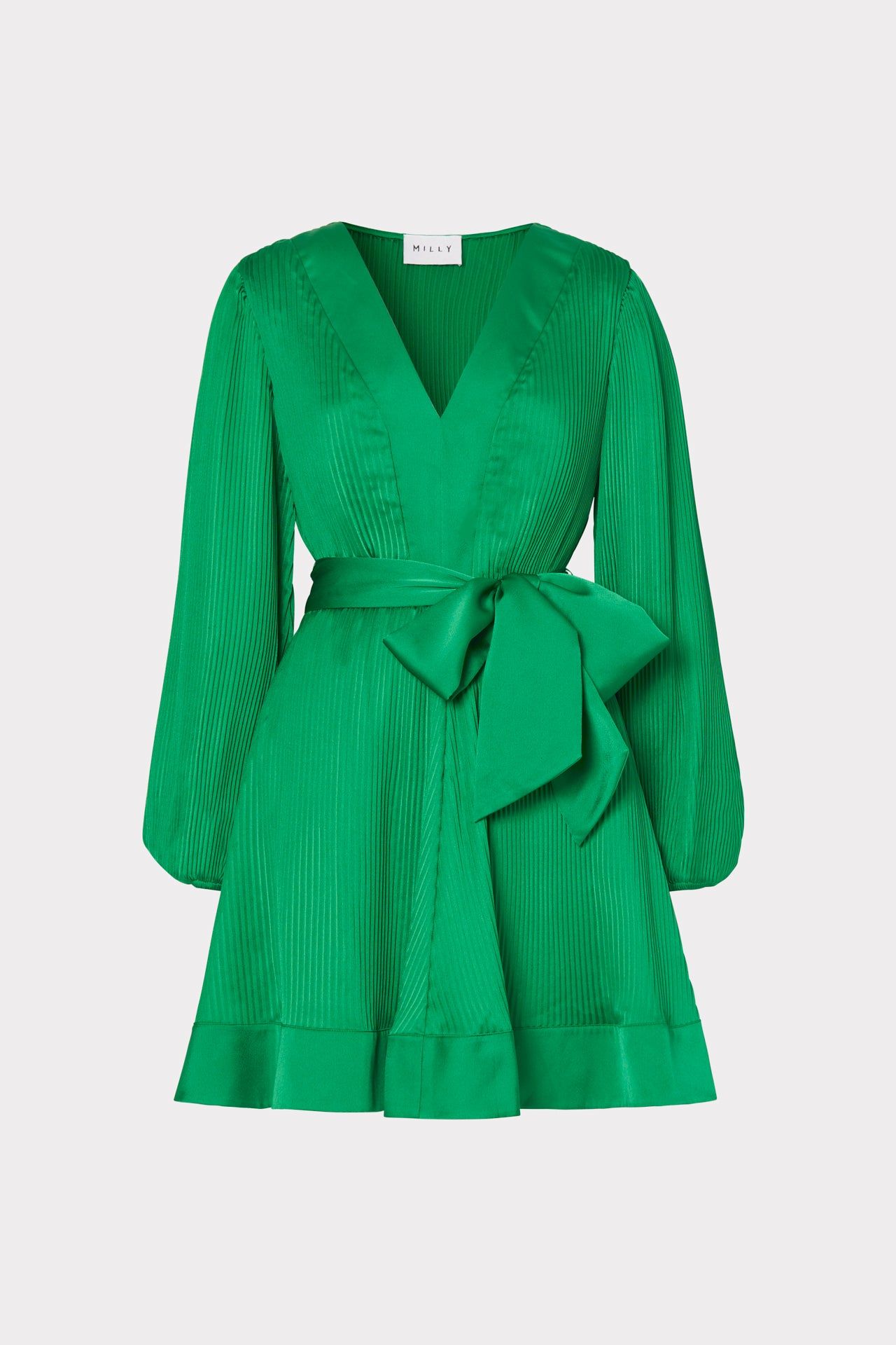 Liv Satin Pleated Dress sold by Milly