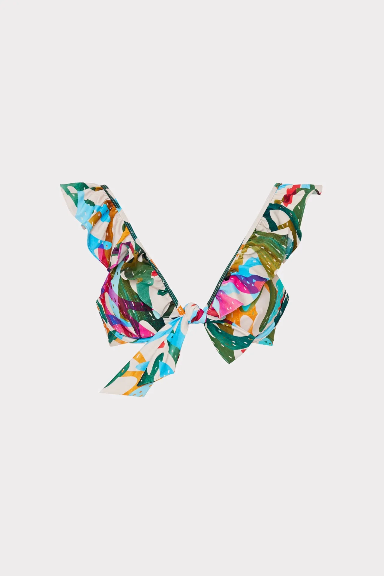 Under The Sea Ruffle Bikini Top sold by Milly