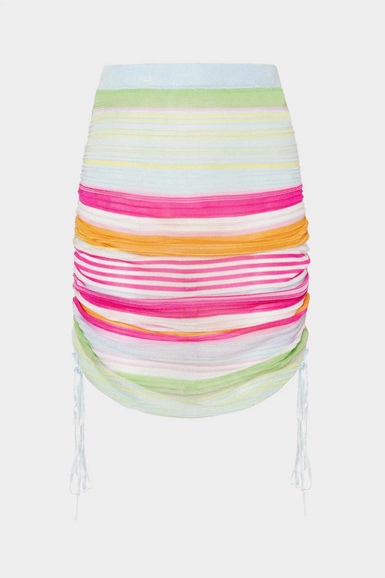 Multi Stripe Ruched Skirt sold by Milly