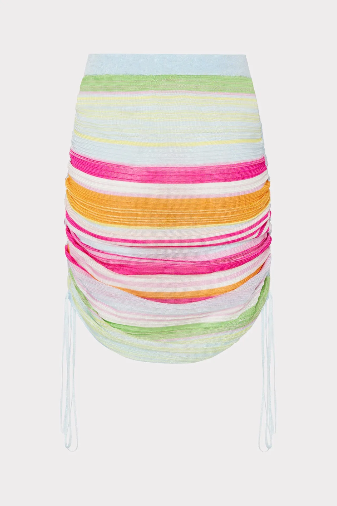 Multi Stripe Ruched Skirt sold by Milly product image thumbnail 4
