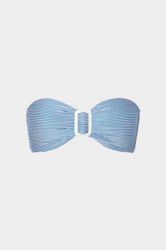Margot Textured Stripe Bandeau Top sold by Milly