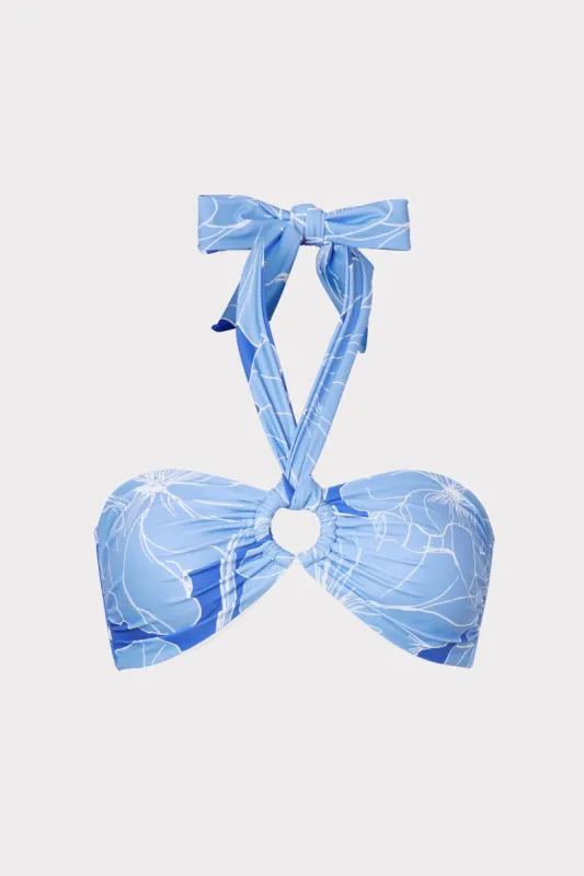 Waterlily Monique Bandeau Halter Bikini Top sold by Milly
