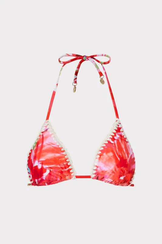 Brushstroke Floral Mika Triangle Top sold by Milly