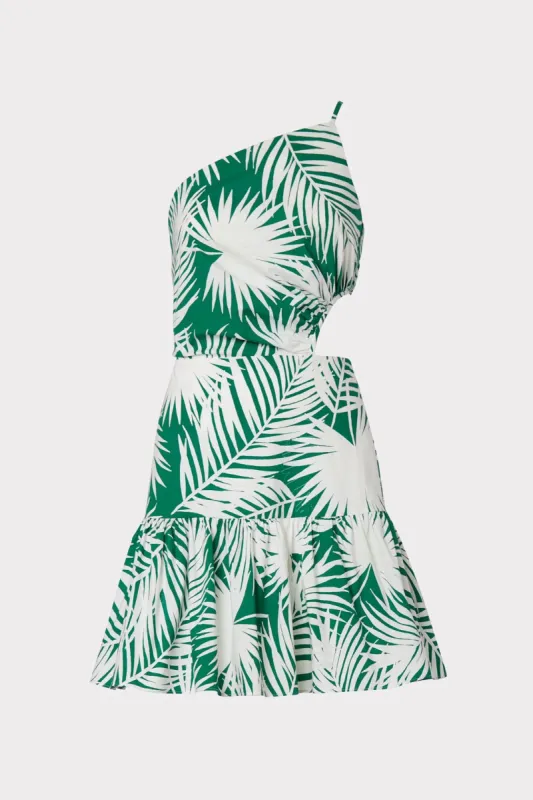 Brinlee Palm Print Cutout Dress sold by Milly