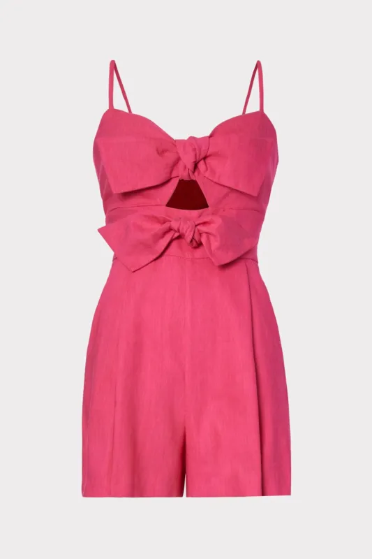 Anya Linen Romper sold by Milly